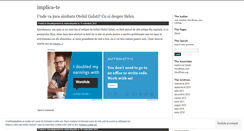 Desktop Screenshot of implicare.wordpress.com