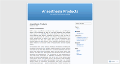 Desktop Screenshot of anaesthesiaproducts.wordpress.com
