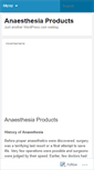 Mobile Screenshot of anaesthesiaproducts.wordpress.com