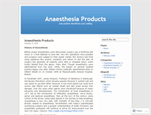 Tablet Screenshot of anaesthesiaproducts.wordpress.com