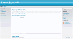 Desktop Screenshot of agungchynta.wordpress.com