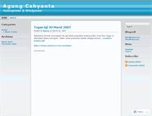 Tablet Screenshot of agungchynta.wordpress.com