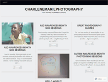 Tablet Screenshot of charlenemariephotography.wordpress.com