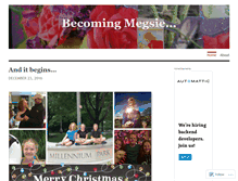 Tablet Screenshot of becomingmegsie.wordpress.com