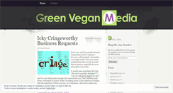 Desktop Screenshot of greenveganmedia.wordpress.com