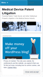 Mobile Screenshot of medicaldevicepatentlitigation.wordpress.com