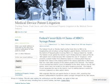 Tablet Screenshot of medicaldevicepatentlitigation.wordpress.com