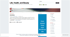 Desktop Screenshot of lifehealthbeauty.wordpress.com