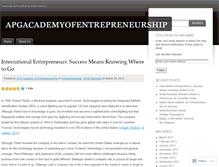 Tablet Screenshot of apgacademyofentrepreneurship.wordpress.com