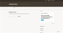 Desktop Screenshot of antiquackery.wordpress.com
