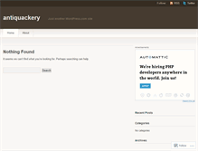 Tablet Screenshot of antiquackery.wordpress.com