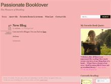 Tablet Screenshot of passionatebooklover.wordpress.com