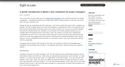 Desktop Screenshot of eight2late.wordpress.com
