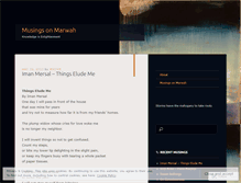 Tablet Screenshot of musingsonmarwah.wordpress.com