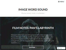 Tablet Screenshot of imagewordsound.wordpress.com