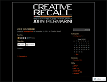 Tablet Screenshot of creativerecall.wordpress.com