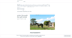 Desktop Screenshot of misspiggyjournalist.wordpress.com