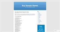 Desktop Screenshot of buydomainnames.wordpress.com