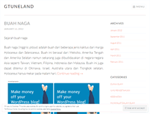 Tablet Screenshot of gtuneland.wordpress.com