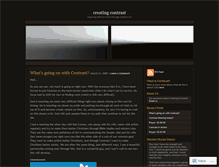 Tablet Screenshot of creatingcontrast.wordpress.com