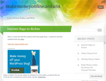 Tablet Screenshot of makemoneyonlineandwin.wordpress.com