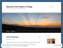 Tablet Screenshot of discoverthepoweroftoday.wordpress.com