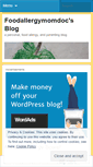 Mobile Screenshot of foodallergymomdoc.wordpress.com