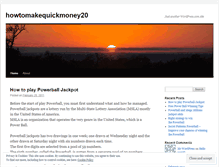 Tablet Screenshot of howtomakequickmoney20.wordpress.com