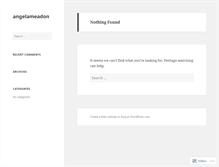 Tablet Screenshot of angelameadon.wordpress.com