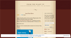 Desktop Screenshot of fromthewaistup.wordpress.com
