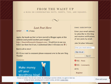 Tablet Screenshot of fromthewaistup.wordpress.com