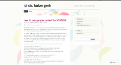 Desktop Screenshot of akubukangeek.wordpress.com