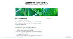 Desktop Screenshot of lastminutemassagenyc.wordpress.com