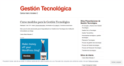 Desktop Screenshot of gestiondelatecnologia.wordpress.com