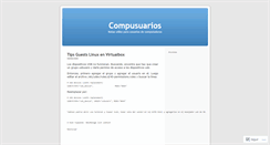 Desktop Screenshot of compusuarios.wordpress.com