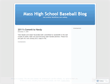 Tablet Screenshot of masshighschoolbaseball.wordpress.com