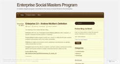 Desktop Screenshot of esmdegree.wordpress.com