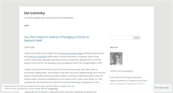 Desktop Screenshot of ianlotinsky.wordpress.com