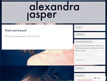 Tablet Screenshot of alexandrajasper.wordpress.com