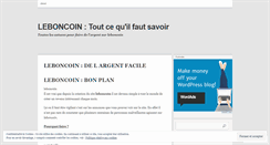 Desktop Screenshot of leboncoinducoin.wordpress.com
