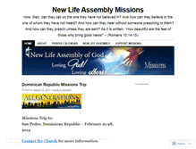 Tablet Screenshot of nlamissions.wordpress.com