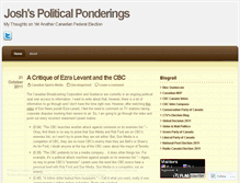 Tablet Screenshot of joshspoliticalponderings.wordpress.com