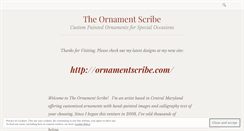 Desktop Screenshot of ornamentscribe.wordpress.com