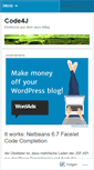Mobile Screenshot of code4j.wordpress.com