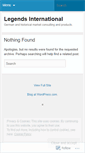Mobile Screenshot of legendsinternational.wordpress.com