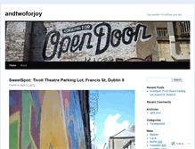 Tablet Screenshot of andtwoforjoy.wordpress.com