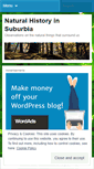 Mobile Screenshot of naturalhistoryinsuburbia.wordpress.com