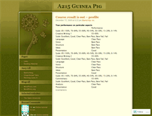Tablet Screenshot of a215guineapig.wordpress.com