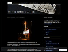 Tablet Screenshot of housingbaltimoreartists.wordpress.com