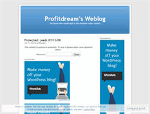 Tablet Screenshot of profitdreams.wordpress.com